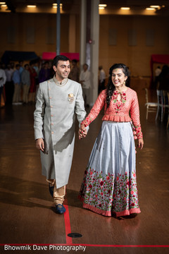 Lovely Indian couple in their reception outfits Lovely Indian couple in their reception outfits