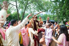 Indian groom's baraat procession. Indian groom's baraat procession.