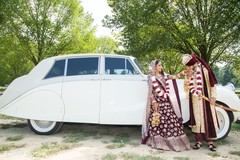 Lovely Indian bride and groom holding hands. Lovely Indian bride and groom holding hands.