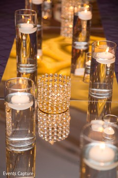White and golden Indian wedding candles decorations. White and golden Indian wedding candles decorations.