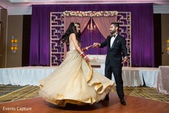 Indian wedding reception first dance capture. Indian wedding reception first dance capture.