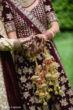 Indian bride and groom admiring mehndi art. Indian bride and groom admiring mehndi art.