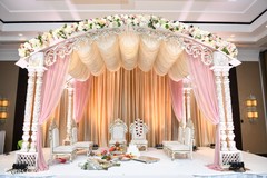 Indian wedding mandap ivory flowers decorations. Indian wedding mandap ivory flowers decorations.