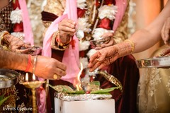 Indian wedding ritual of lighting up the sacred fire. Indian wedding ritual of lighting up the sacred fire.