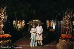 Indian couple posing at night Indian couple posing at night