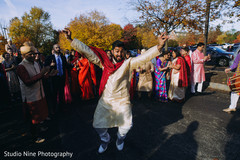 One of the Indian groomsmen dancing during the Baraat One of the Indian groomsmen dancing during the Baraat