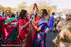 Indian relatives dancing during the Baraat Indian relatives dancing during the Baraat