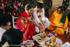 Indian couple during the ceremony Indian couple during the ceremony