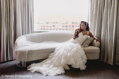 Indian bride on her Christian wedding ceremony dress. Indian bride on her Christian wedding ceremony dress.