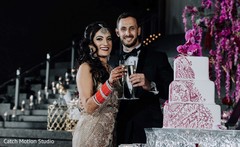 Indian bride and groom having cheers. Indian bride and groom having cheers.