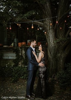 Indian bride and groom next to tree photo session. Indian bride and groom next to tree photo session.