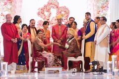 Indian couple during the joining of hands ritual. Indian couple during the joining of hands ritual.