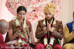 Indian bride and groom at their ceremony ritual capture. Indian bride and groom at their ceremony ritual capture.
