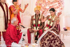 Indian bride and groom at ceremony ritual. Indian bride and groom at ceremony ritual.