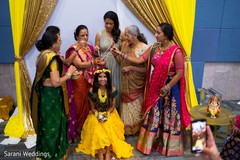 Indian bride at her pre-wedding rituals. Indian bride at her pre-wedding rituals.