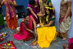 Maharani at her Gaye Holud ritual. Maharani at her Gaye Holud ritual.