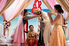 Maharani putting the garland to raja. Maharani putting the garland to raja.
