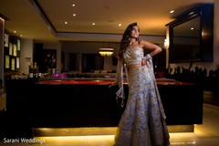 Indian bride on her reception open shirt lehenga. Indian bride on her reception open shirt lehenga.