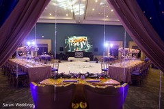 Indian wedding reception rectangle table setup. Indian wedding reception rectangle table setup.