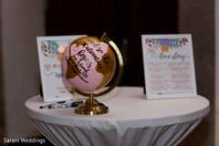 Personalized world globe Indian wedding decoration. Personalized world globe Indian wedding decoration.