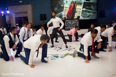 Indian groom with groomsmen at reception choreography. Indian groom with groomsmen at reception choreography.
