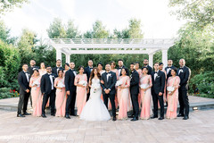 Indian couple with bridesmaids and groomsmen for photo session. Indian couple with bridesmaids and groomsmen for photo session.