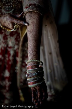 Indian bride showing her mehndi art. Indian bride showing her mehndi art.