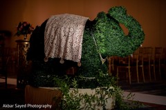 Indian wedding green elephant decoration. Indian wedding green elephant decoration.