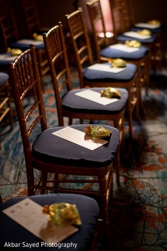 Indian wedding ceremony golden and black seats. Indian wedding ceremony golden and black seats.