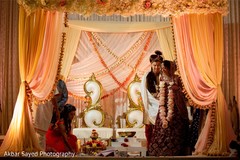 Indian bride and groom tying the knot ritual. Indian bride and groom tying the knot ritual.