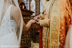 Indian bride getting her wedding band. Indian bride getting her wedding band.