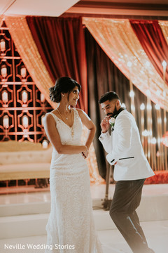 Indian couple at reception dance. Indian couple at reception dance.