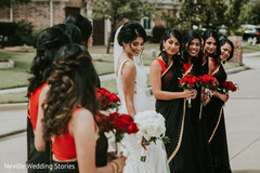 Incredible Indian bride with bridesmaids photography. Incredible Indian bride with bridesmaids photography.