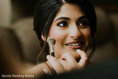 Indian bride getting her makeup done. Indian bride getting her makeup done.