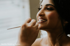 Indian bridal getting her flawless makeup. Indian bridal getting her flawless makeup.