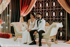 Indian couple at their reception stage photography. Indian couple at their reception stage photography.