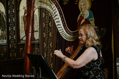 Indian Christian wedding ceremony live harp music. Indian Christian wedding ceremony live harp music.