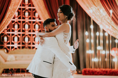 Indian bride and groom at reception dance capture. Indian bride and groom at reception dance capture.