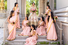 Maharani with her bridesmaids. Maharani with her bridesmaids.