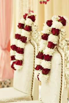 Garlands ready to wear and be exchanged by the Indian couple. Garlands ready to wear and be exchanged by the Indian couple.