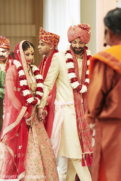 Indian couple holding hands in the wedding ceremony. Indian couple holding hands in the wedding ceremony.