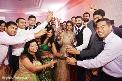 Indian couple making a toast with the guests. Indian couple making a toast with the guests.