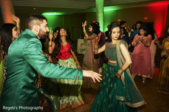Maharani and Raja dancing during the Sangeet. Maharani and Raja dancing during the Sangeet.