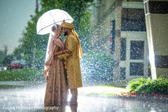 Indian couple in their wedding attires during photo session Indian couple in their wedding attires during photo session