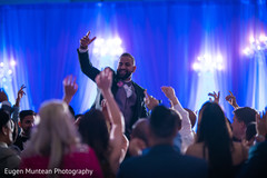 Indian groom at reception Indian groom at reception