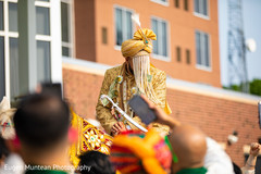 Indian groom at his baraat procession capture. Indian groom at his baraat procession capture.
