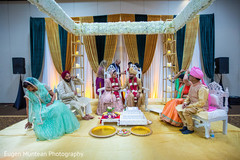 Indian bride and groom holding hands at wedding ceremony. Indian bride and groom holding hands at wedding ceremony.