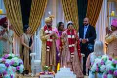 Indian bride and groom tying the knot ceremony. Indian bride and groom tying the knot ceremony.