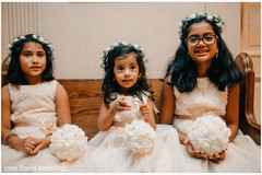 Indian flowergirls wearing white dresses. Indian flowergirls wearing white dresses.