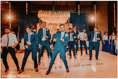 Indian groom with groomsmen choreography. Indian groom with groomsmen choreography.